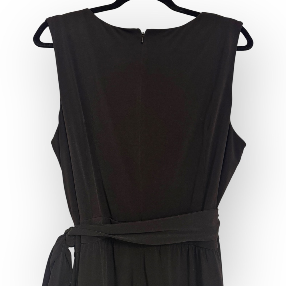 VINCE CAMUTO Faux Wrap Wide-Leg Jersey Jumpsuit, XL, Black - Picture 8 of 16